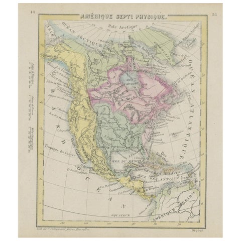 Small Map of the United States, circa 1870