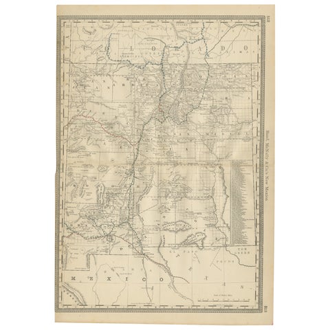 1888 New Mexico Map – Railroads, Counties & The Land of Enchantment