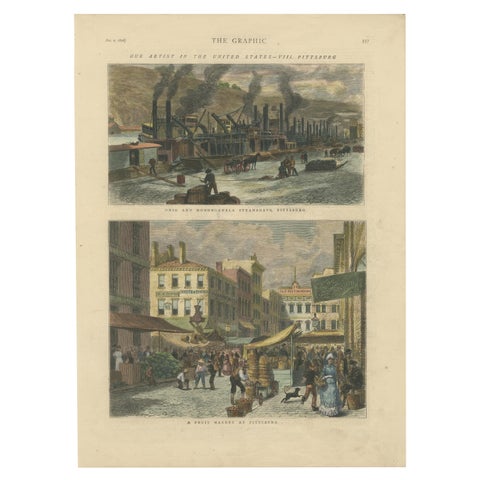 Industrial and Daily Life in Pittsburg - Published in The Graphic, 1876.