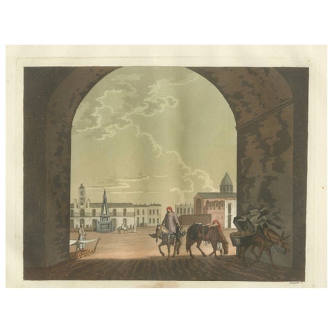 Plaza de Mayo, Buenos Aires in Argentina, 1820s - Jules Ferrario