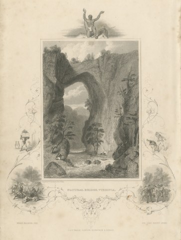 Natural Bridge, Virginia, Drawn by W. Goodacre, circa 1850