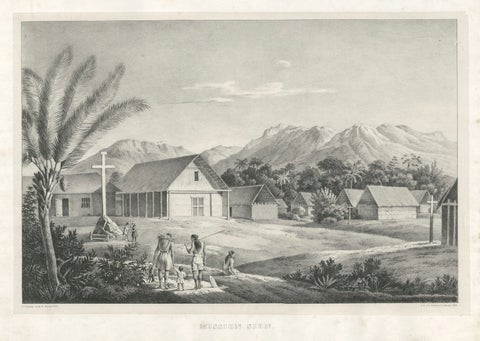 Peru Mission Sion, 1834 South America Exploration Lithograph by Poeppig, 1834