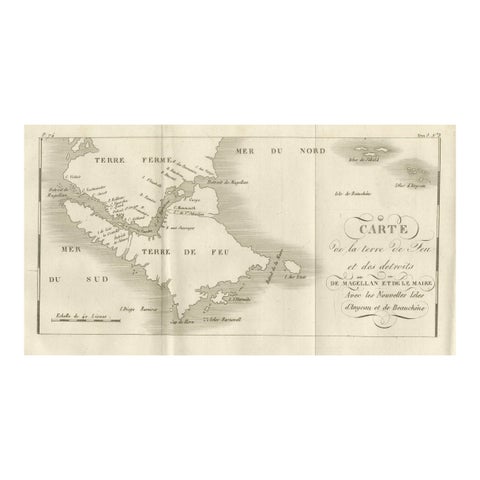 Map of Tierra del Fuego and the Straits of Magellan and Le Maire, c.1760