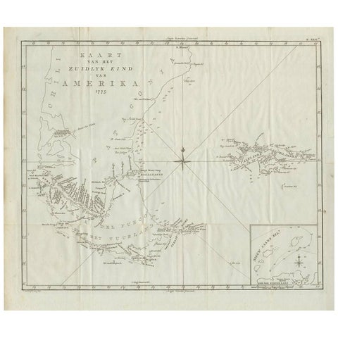Antique Map of South America by J. Cook (1775)