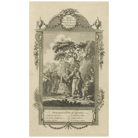 Inhabitants of Quito, South America, from Middleton's Geography, 1777