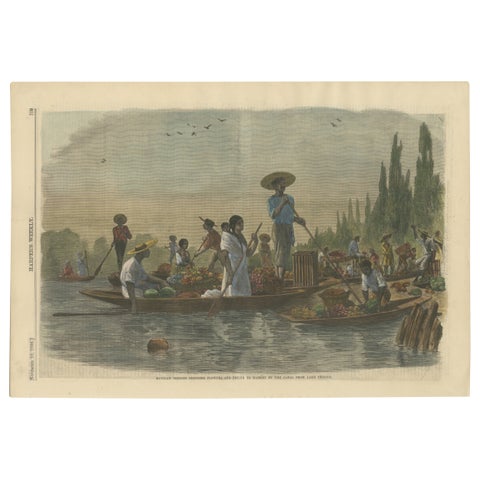 Mexican Indians Bringing Flowers and Fruits to Market, Lake Chalco, 1866