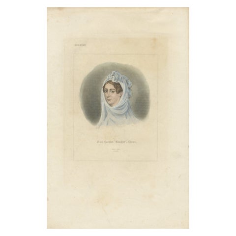 Iconic Abolitionist and Author of Uncle Tom's Cabin: Harriet Beecher Stowe, 1850
