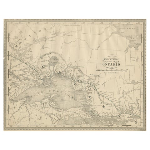 Antique Ontario Map Wall Art – Lake Superior & Northern Ontario, ca.1888