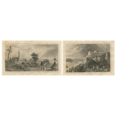 Village of Cedars and Quebec Citadel – Pair of 19th Century Canadian Views