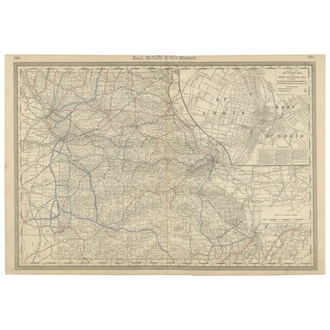 Antique Map of Missouri – The Show-Me State with St. Louis Inset, 1888