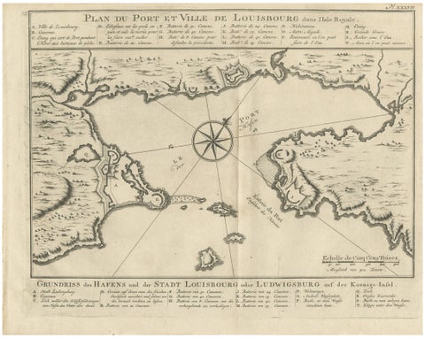 Plan of Louisbourg Harbor and Fortress, Cape Breton Island, c.1756