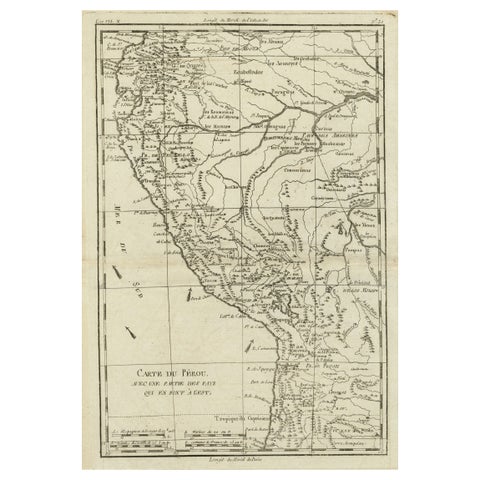 Map of the Western Coast of South America from Ecuador into Chili, ca.1780