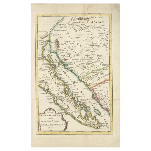 Rare 1757 Jesuit Map of California and Baja, Dedicated to the King of Spain