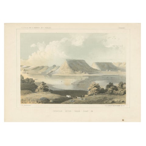 Scenic Canadian River Landscape, Camp 38 – Between Witchita and Oklahoma, 1856