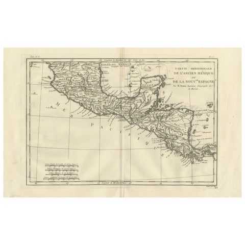 Southern Mexico & New Spain – Enlightenment Map by Rigobert Bonne, c.1780