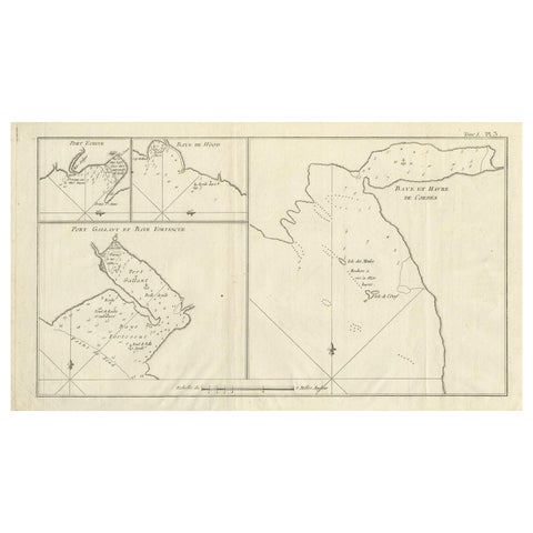 Antique Map of Cordes Bay, Port Famine & Fortescue Bay – Patagonia, 1774