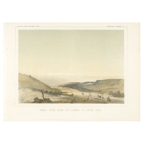 Lithograph of the Great Basin from the Summit of Tejon Pass, California, 1856
