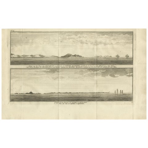 Antique Print of Petatlan and Coiba Island by Anson, '1749'