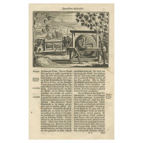 Historic View of Sugar Milling in 17th Century America, published in 1673