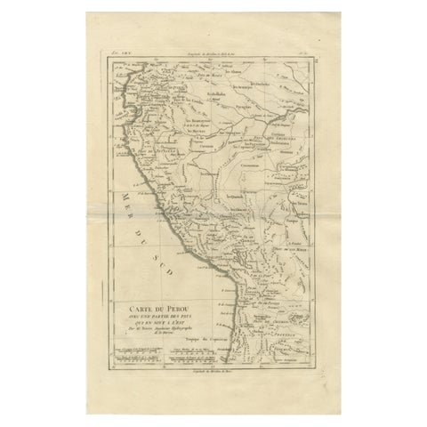 Peru & Upper Amazon – Enlightenment Map by Rigobert Bonne, c.1780