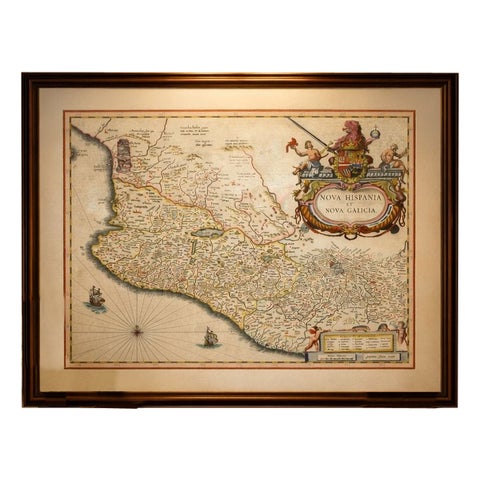 Antique Mexico Map Blaeu c.1642 – New Spain, Early Colonial Detail