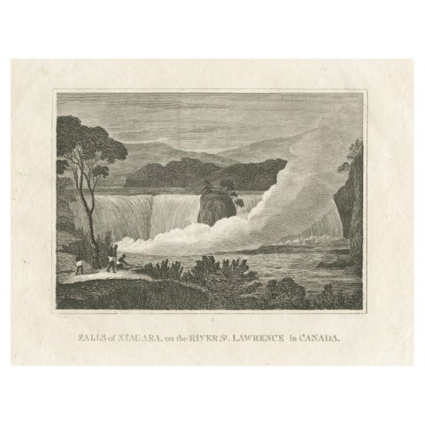 Falls of Niagara, River St. Lawrence, Canada – Engraving Published in 1816