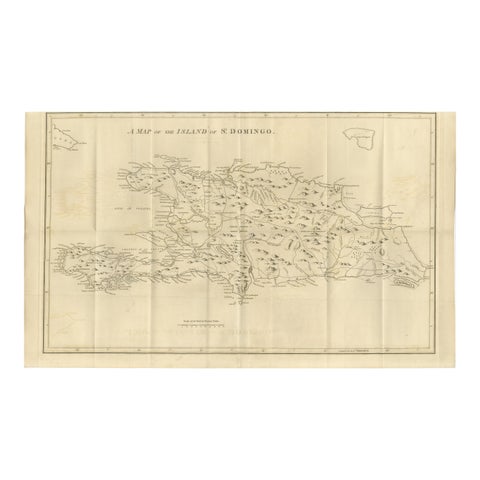Saint Domingue Map 1793 – Colonial Haiti and Dominican Republic Plan