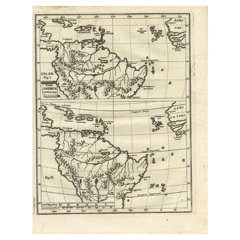 Antique Map of South America by Scherer, c.1700