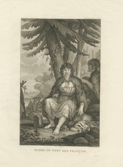 La Pérouse Alaska Tlingit Woman Portrait Engraving – 1797