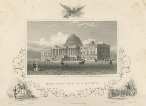 United States Capitol, Washington, Washington Selecting the Site, circa 1850
